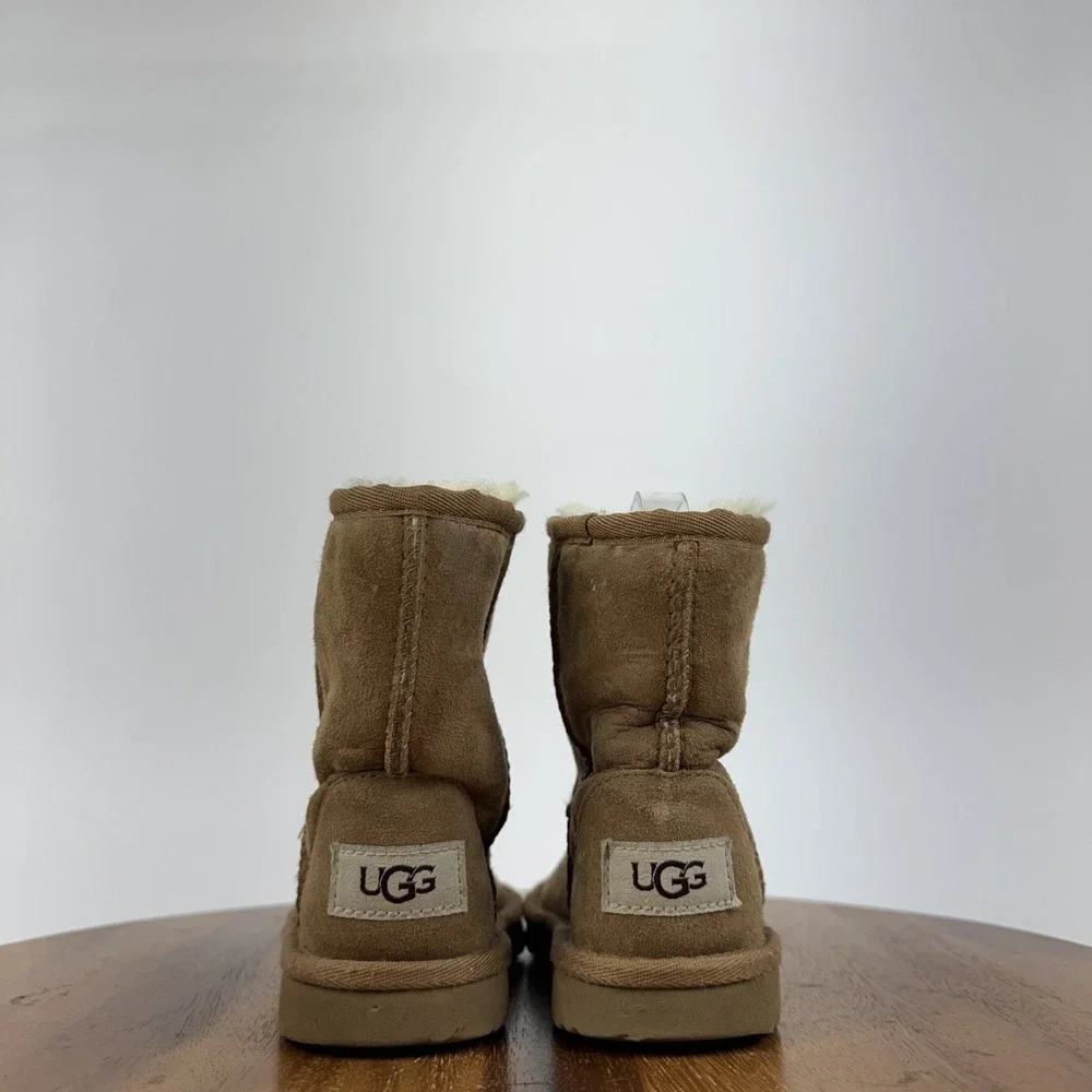 Little Kids Ugg Classic Tall II Chestnut Brown Sheepskin Suede Boots Size 9 C
